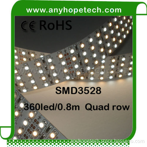 Top quality Bi color 26.4W 3528Smd Quad Row LED Tape Light